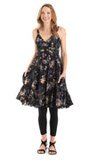 Swing Dress - black iris - cotton