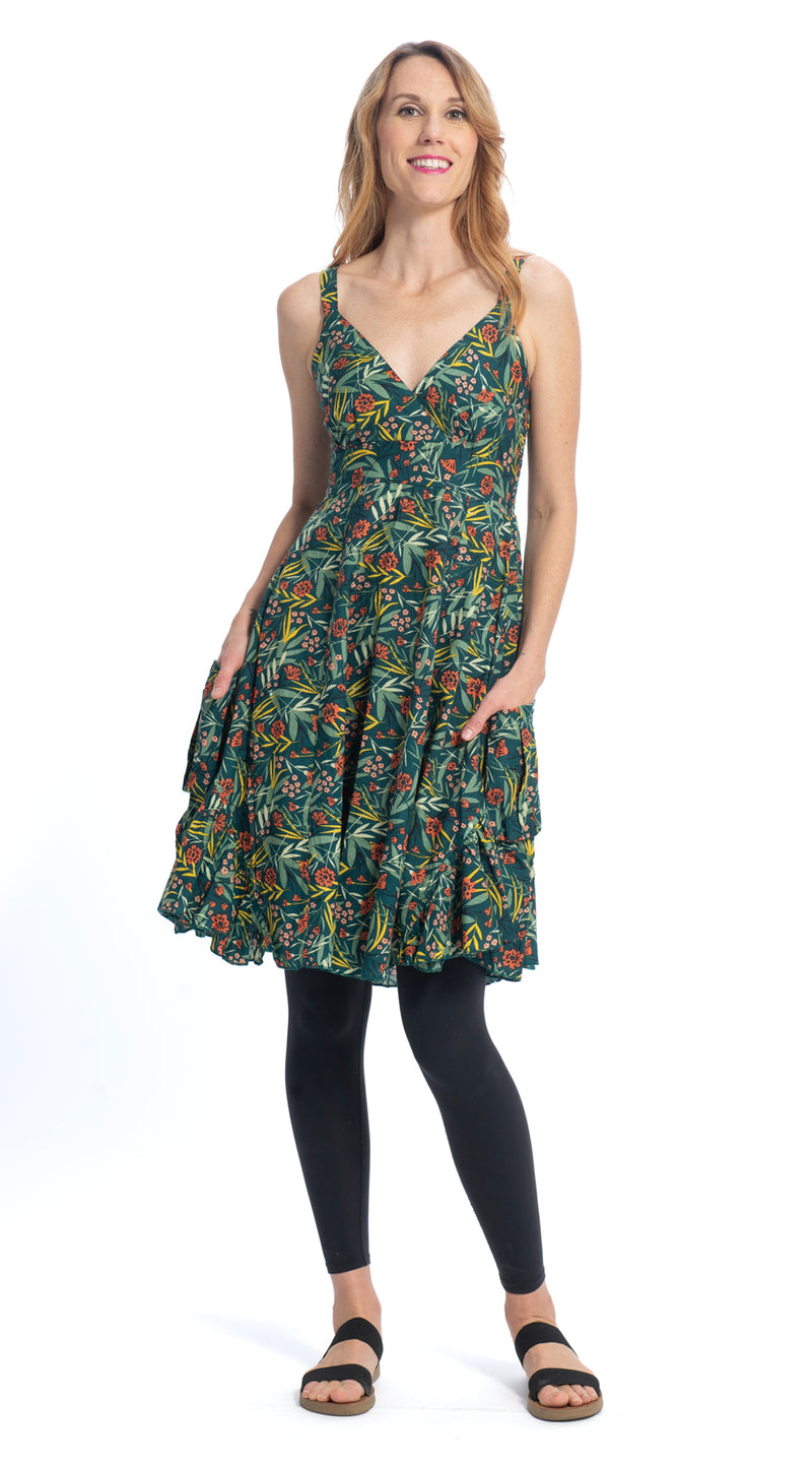 Swing Dress - garden party- organic cotton