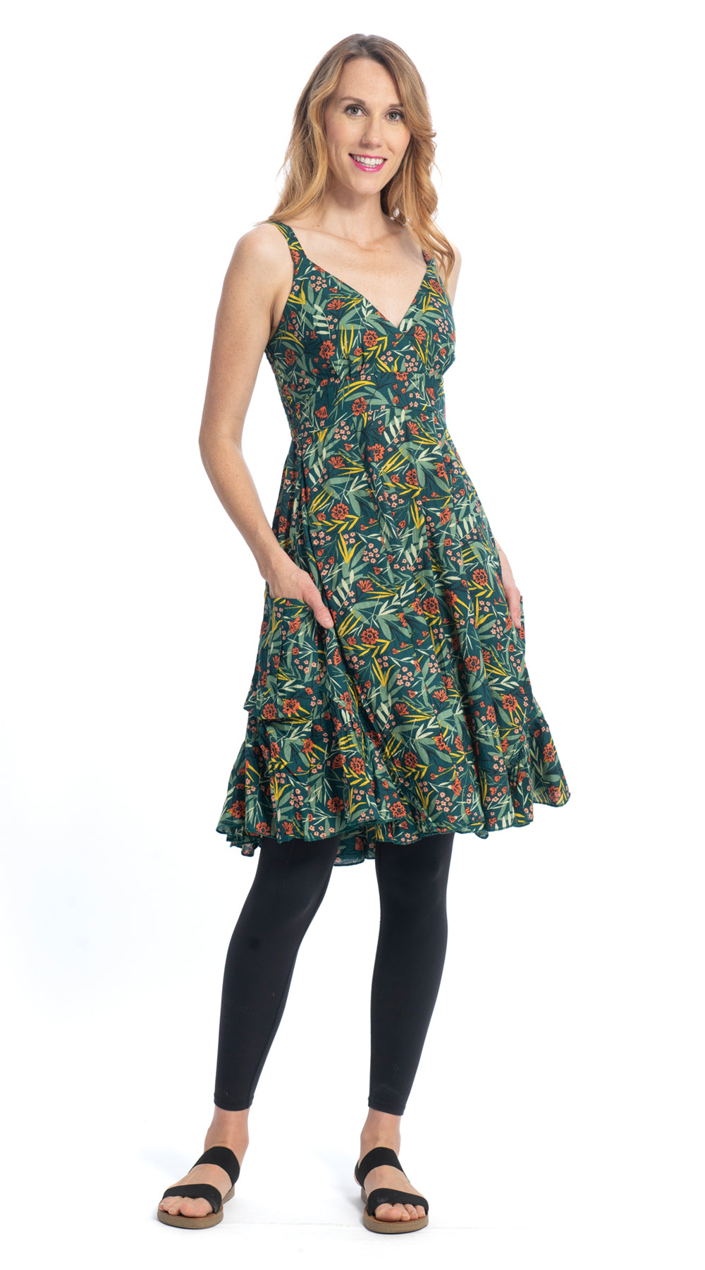 Swing Dress - garden party- organic cotton