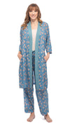 Organic Cotton Bathrobe - serene blue