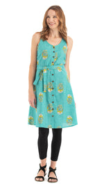 Soho Dress - turquoise - cotton