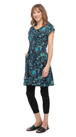 Olivia Dress - navy wonderful - organic cotton