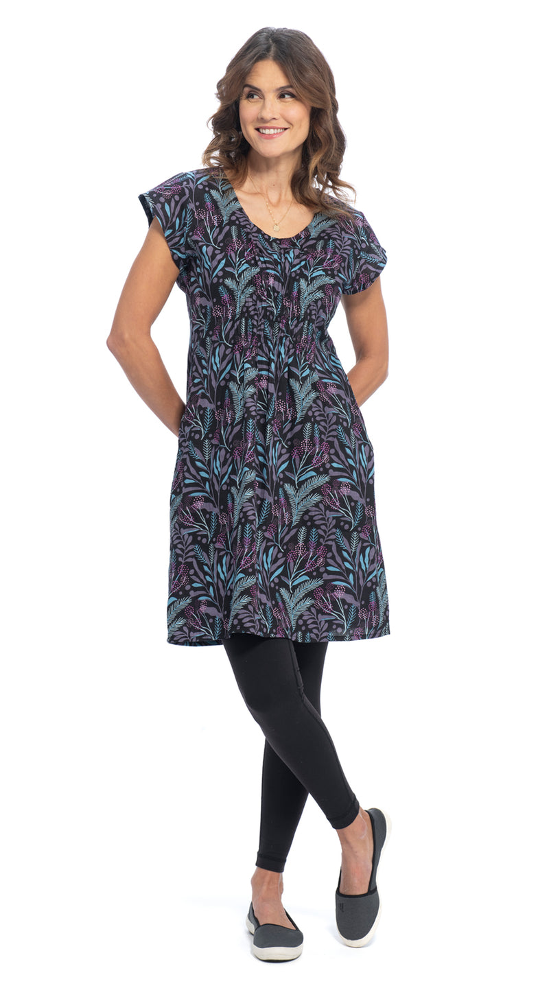 Olivia Dress - precious purple - organic cotton
