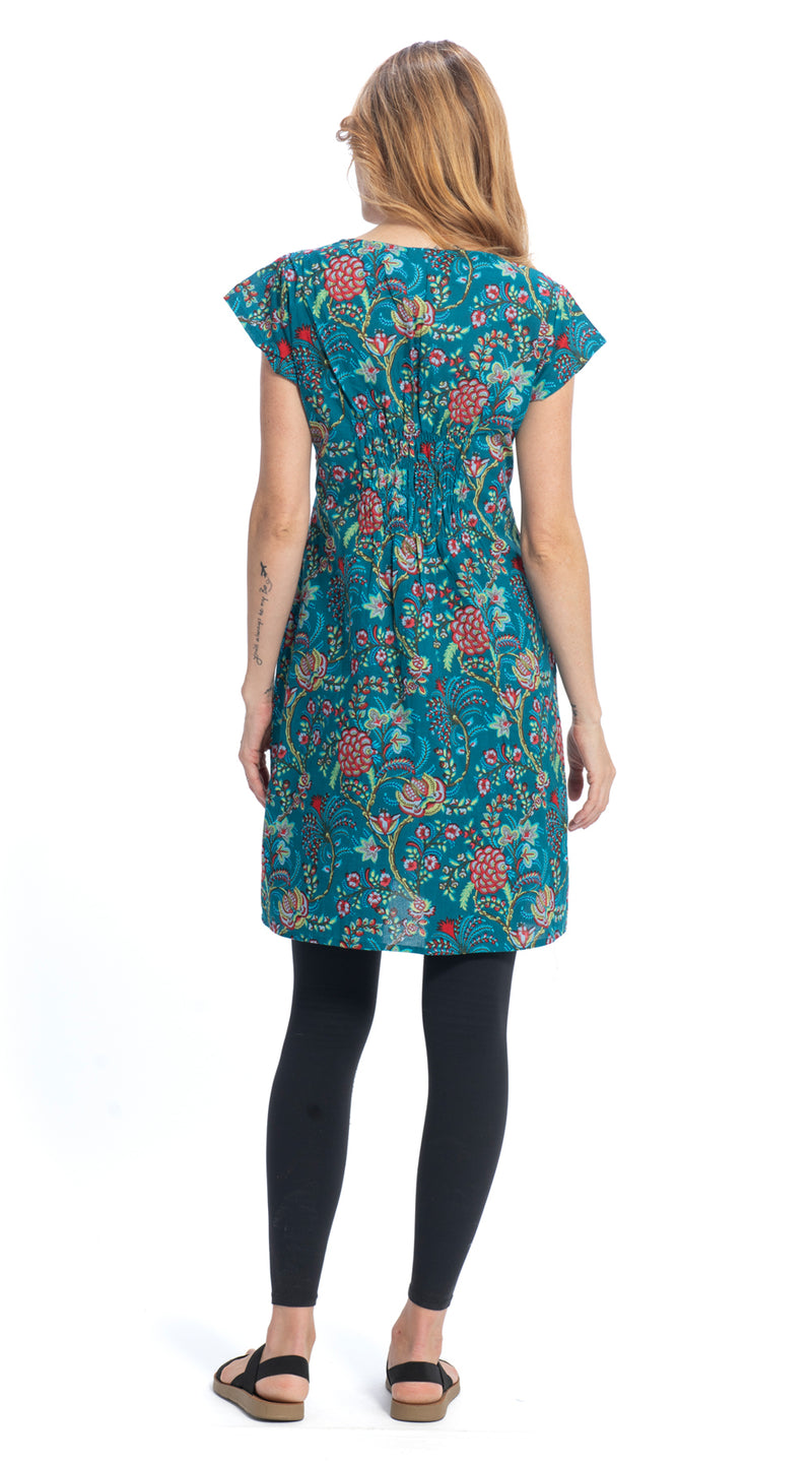 Olivia Dress - turquoise wonderful - organic cotton