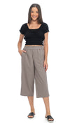 Newport Capris - mushroom - linen/cotton