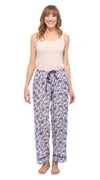 Org.Cotton Pajama Pants - purple paisley