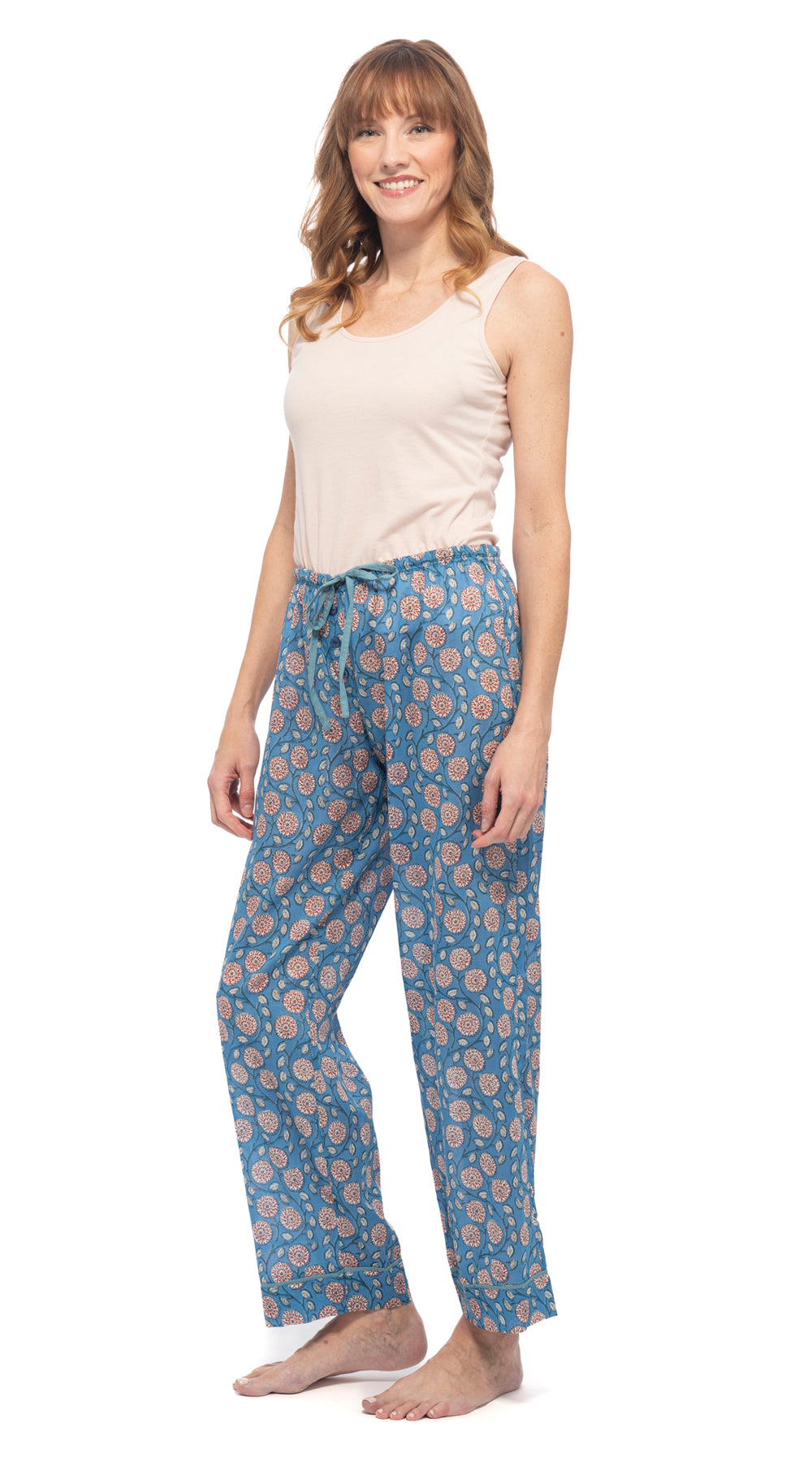 Organic Cotton Pajama Pants - serene blue
