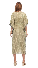 Alchemy Long Kaftan - olive - cotton