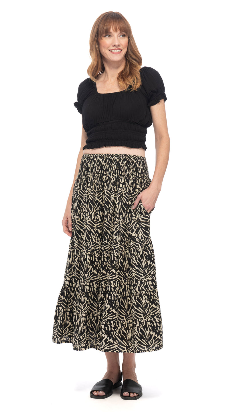 Ariel Skirt - brushstrokes - organic cotton