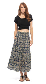 Ariel Skirt - blue raja - organic cotton