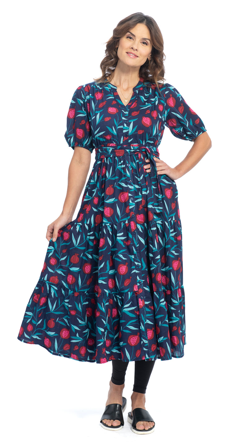 Anya Dress - pomegranate - organic cotton