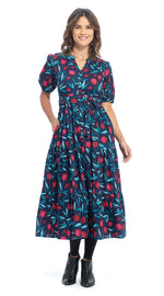 Anya Dress - pomegranate - organic cotton