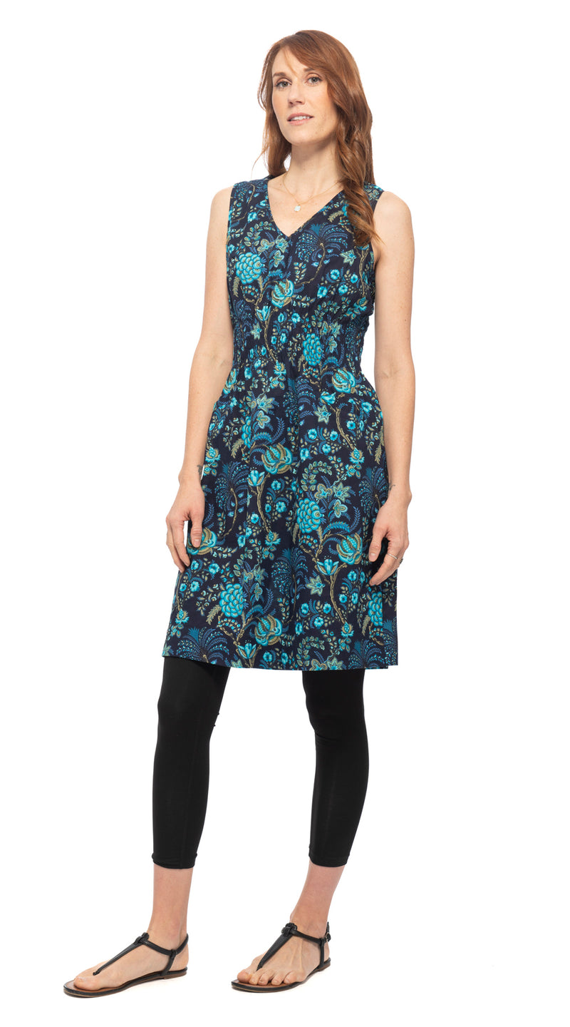 Frankie Dress - navy wonderful - organic cotton