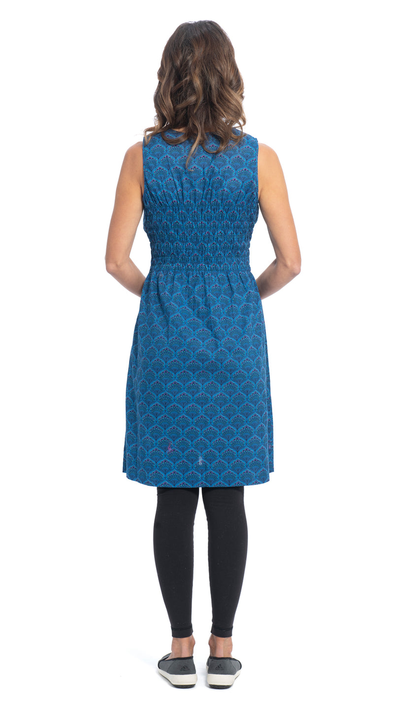 Frankie Dress - royal peacock - organic cotton