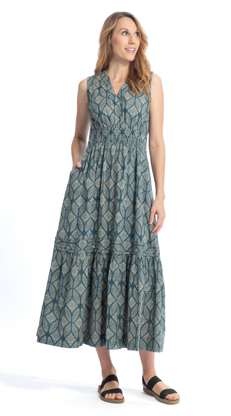 Amy Dress - sky - organic cotton