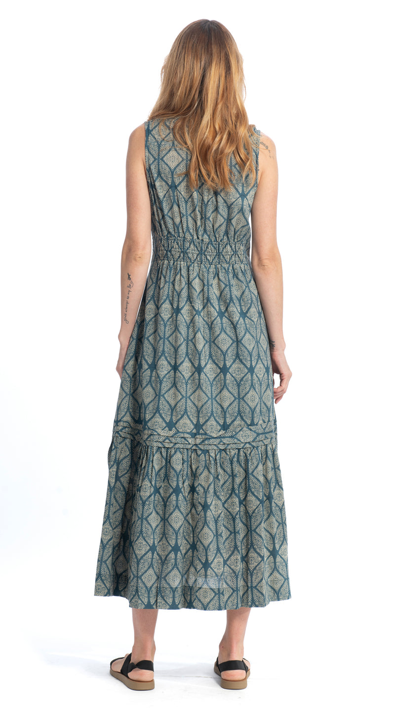 Amy Dress - sky - organic cotton