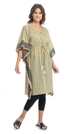 Short Kaftan - olive - cotton