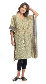 Short Kaftan - olive - cotton