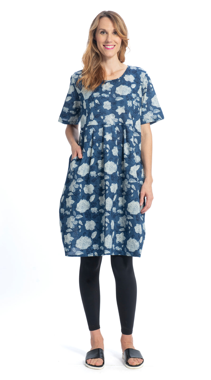 Lucy Dress - indigo - organic cotton