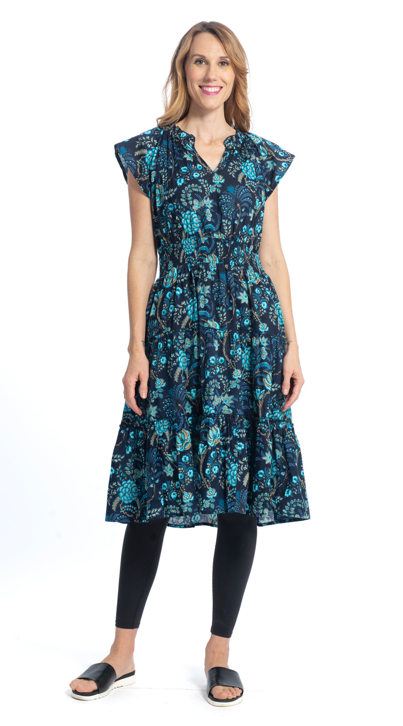 Melody Dress - navy wonderful - organic cotton