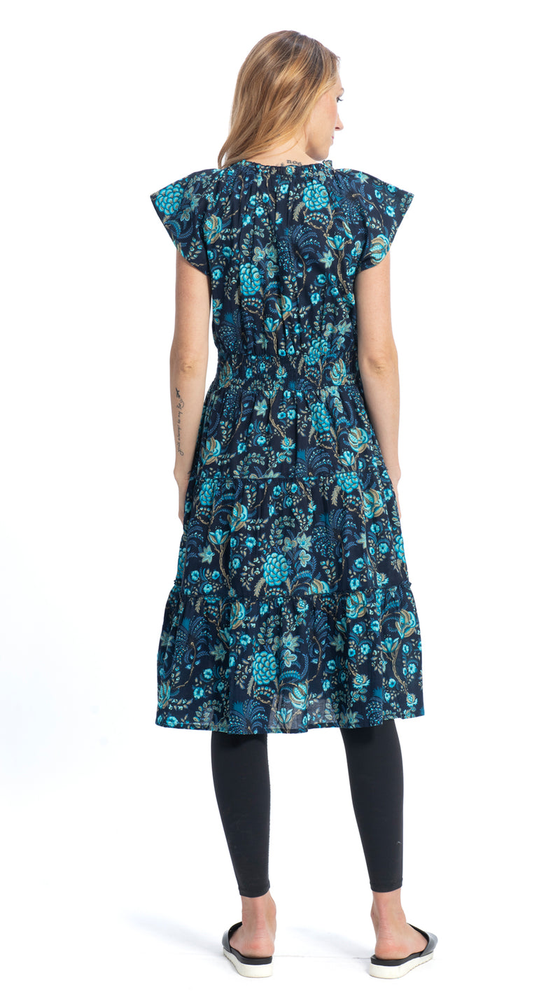 Melody Dress - navy wonderful - organic cotton