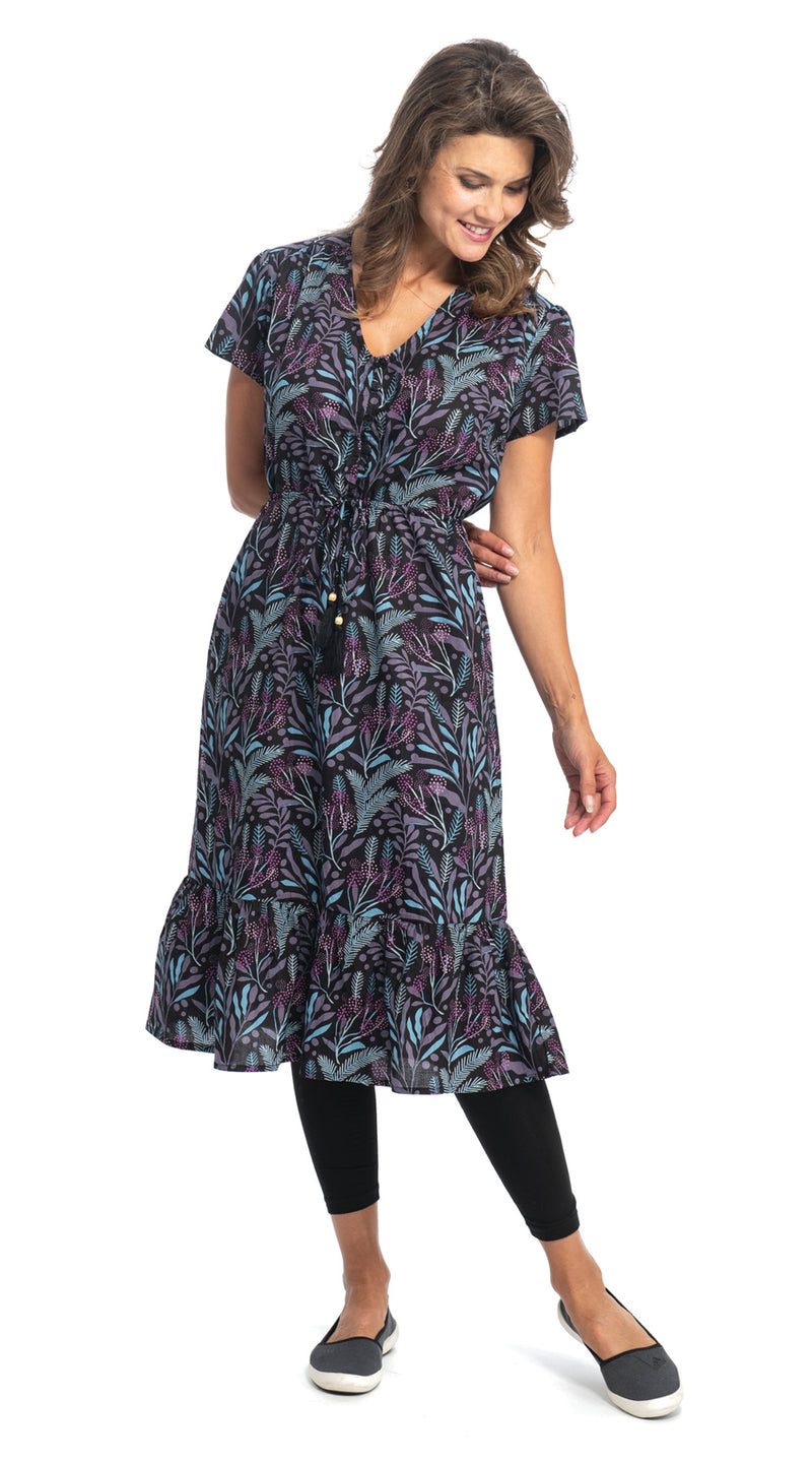 Shanti Dress - precious purple- organic cotton