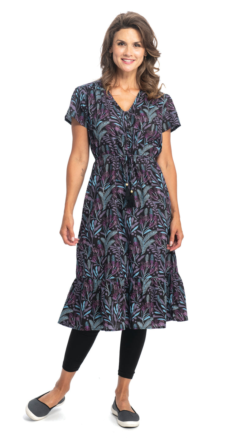 Shanti Dress - precious purple- organic cotton
