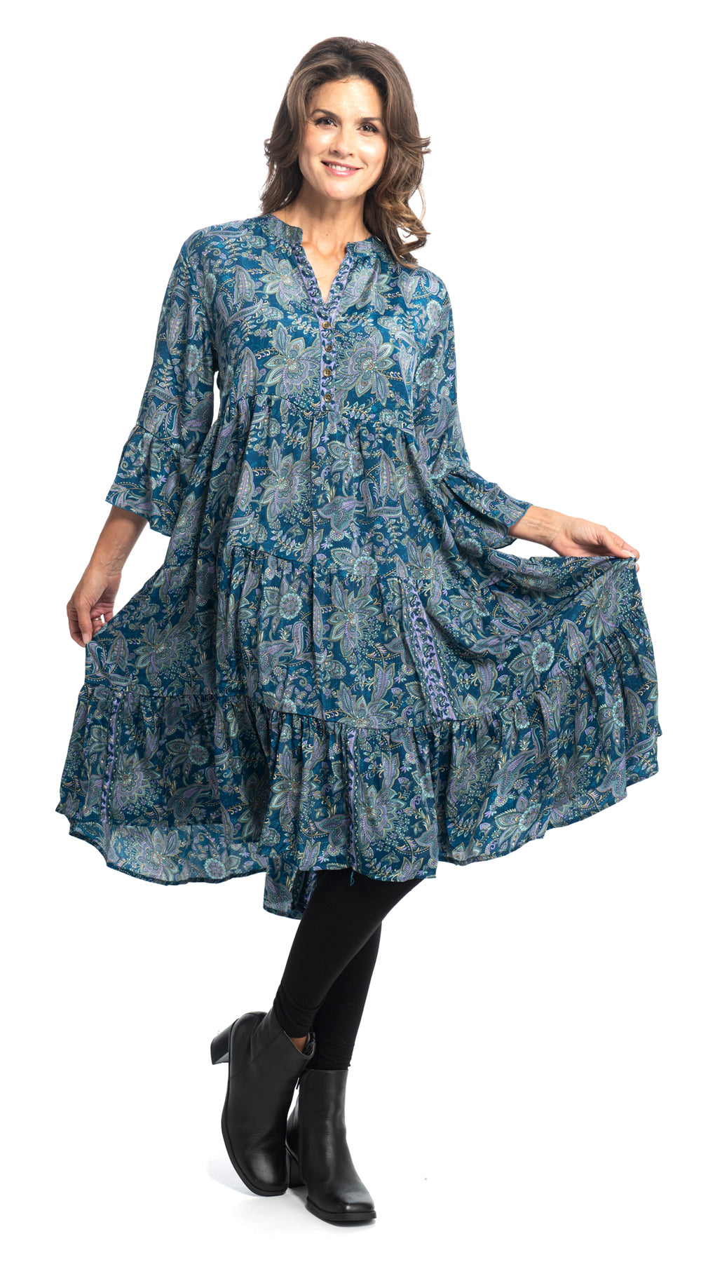 Boho Dress - bluebell - new sari