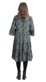 Boho Dress - pewter - new sari