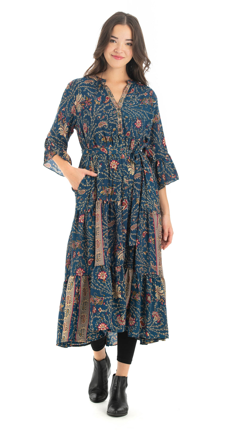 Boho Dress - royal paisley