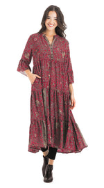 Boho Dress - red paisley