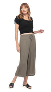 Courtenay Capris - khaki - rayon crepe