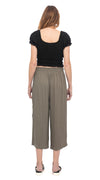 Courtenay Capris - khaki - rayon crepe