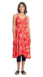 Malibu Dress - hibiscus - rayon crepe