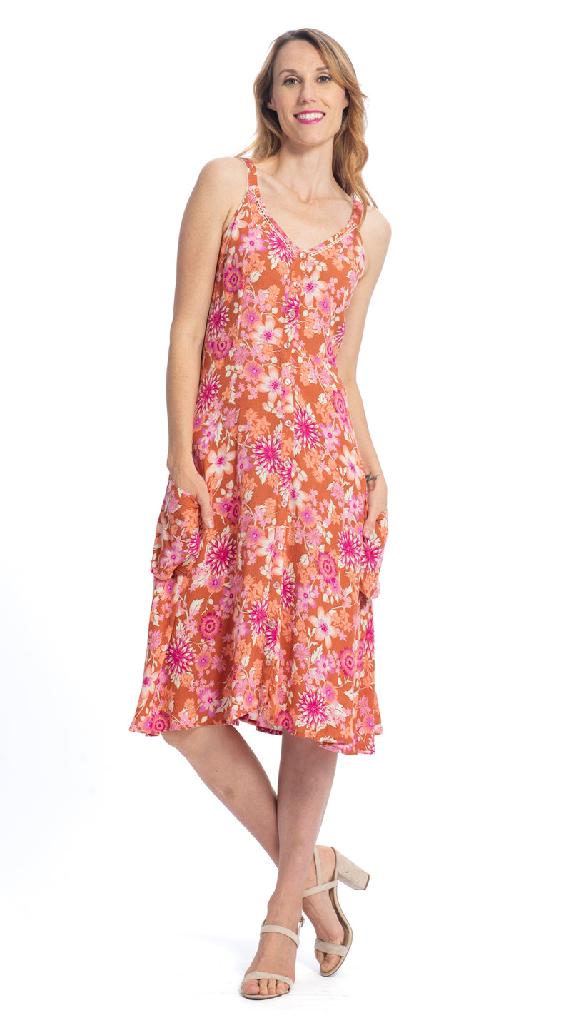 Malibu Dress - wild ginger - rayon crepe