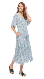 Dakini Dress - white batik - rayon crepe