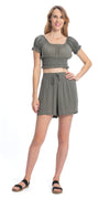 Relax Shorts - khaki - rayon crepe