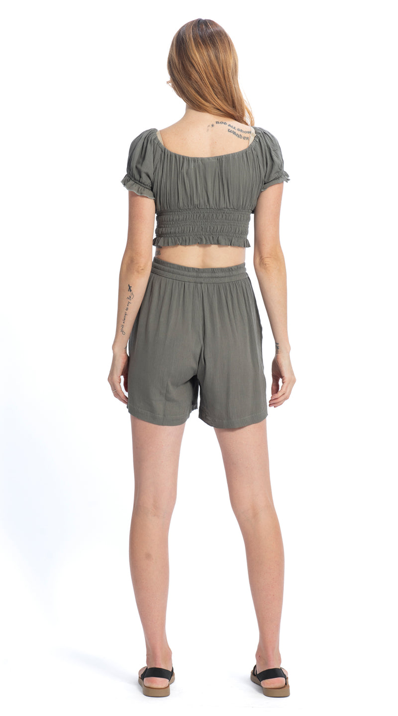Relax Shorts - khaki - rayon crepe