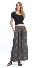 Phoenix Pants - grey gold - rayon crepe