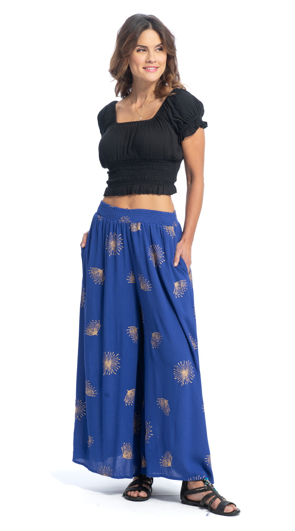 Phoenix Pants - royal gold - rayon crepe