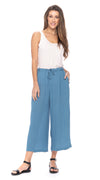 Courtenay Capris - blue - rayon crepe