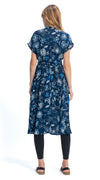 Victoria Dress - royal+white - rayon