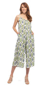 Marley Jumpsuit - olive ikat - rayon