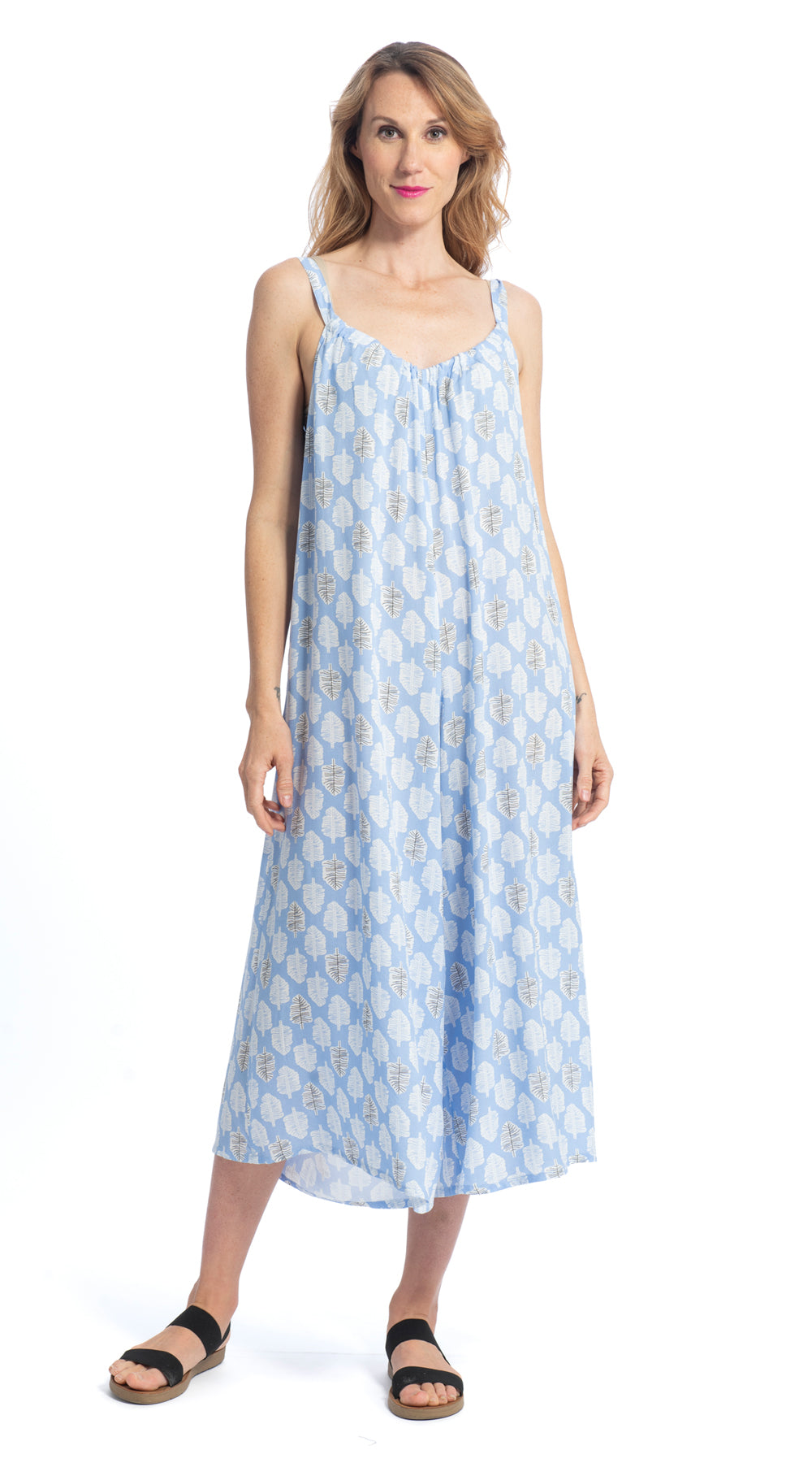 Marley Jumpsuit - peri trees - rayon