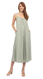 Marley Jumpsuit - sage lines - rayon