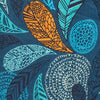 Olivia Dress - blue feather - organic cotton