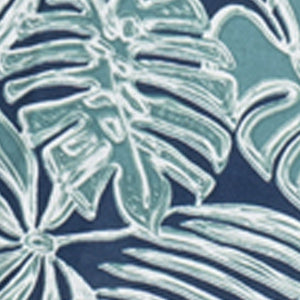 Robyn Dress - blue palm - rayon