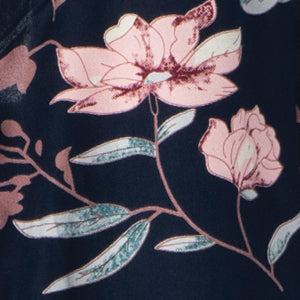 Victoria Dress - navy+pink - rayon