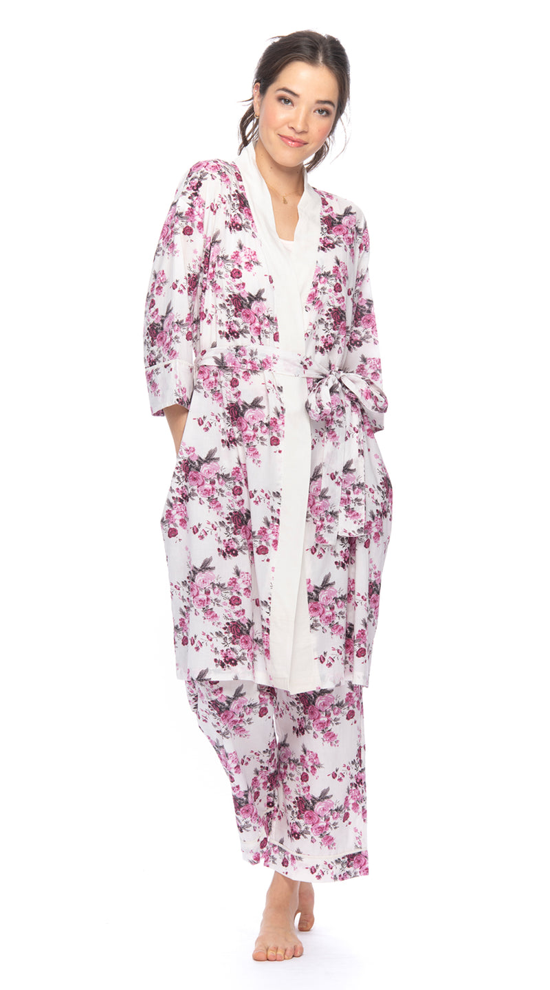 Organic Cotton Bathrobe - white