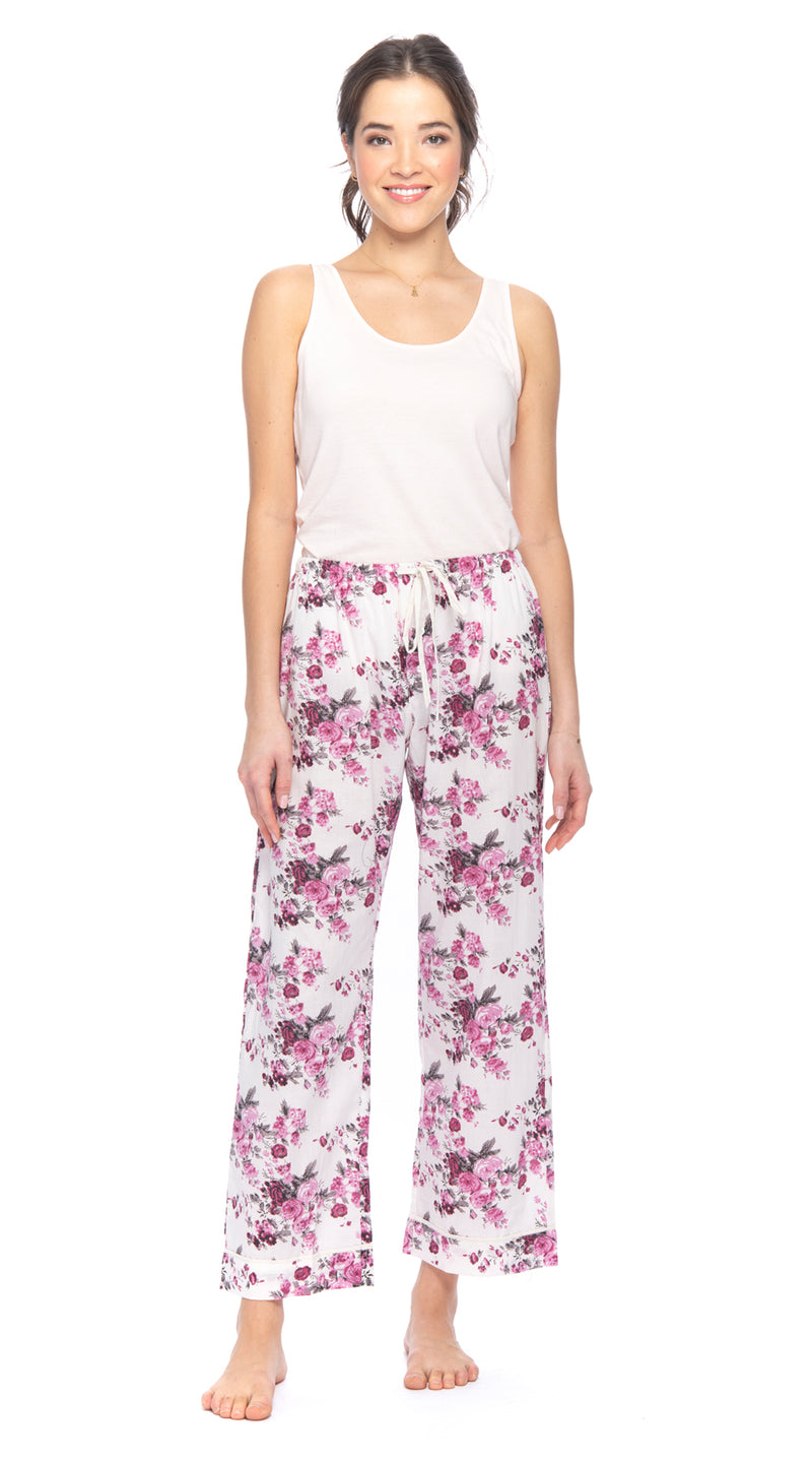 Organic Cotton Pajama Pants - white